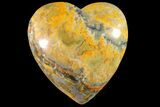 Polished Bumblebee Jasper Heart - Indonesia #160415-1